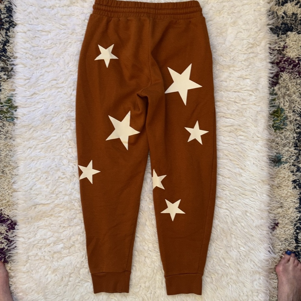 Zenana Star Pattern Fleece Crew Neck Sweatshirt & Joggers Set, Size S - Picture 11 of 17
